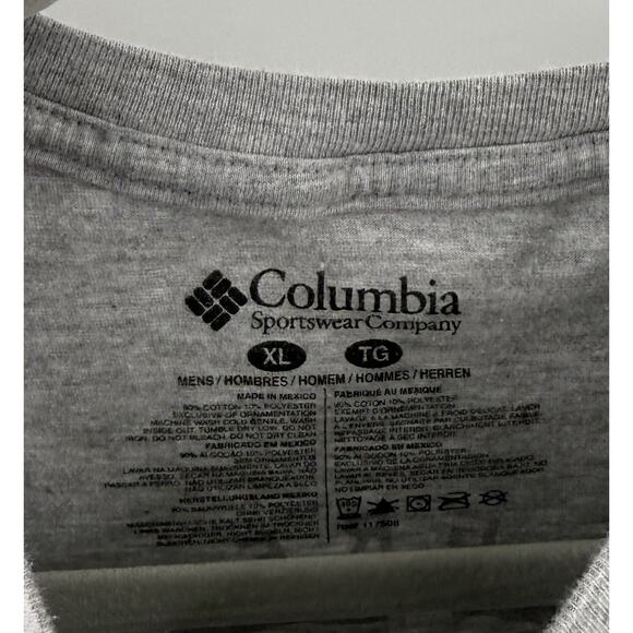 Columbia Mens T Shirt Size XL Gray Mountain Explore Graphic Short Sleeve Tee - Picture 3 of 3
